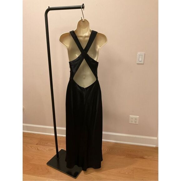 Reformation Casette Silk Dress Black Brand New - Picture 7 of 7